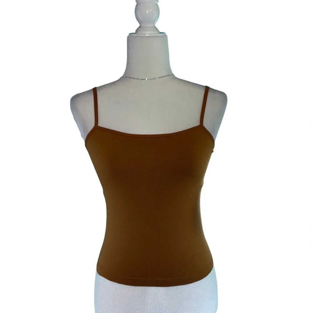 a new day Brass Trumpet Brown Seamless Cami Discontinued from Target NWT Size S - Picture 2 of 5